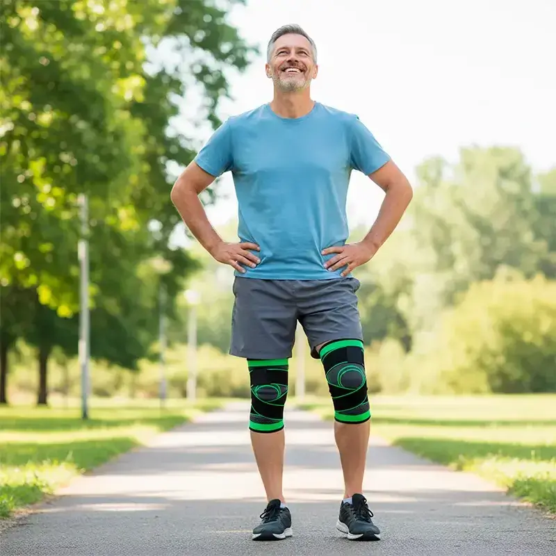 Pessoa usando joelheira